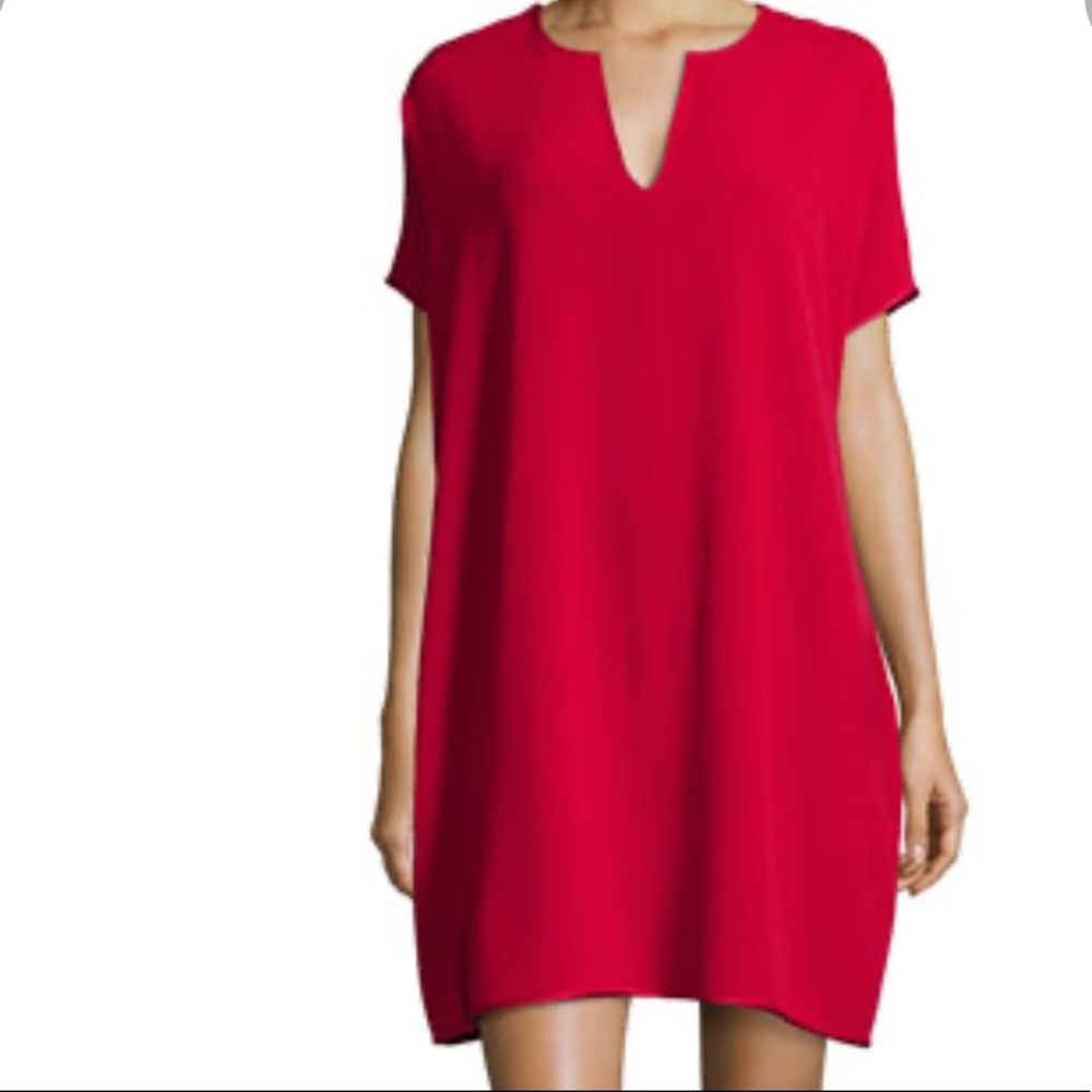 Diane Von Furstenberg Shortsleeve Shift Dress- Red